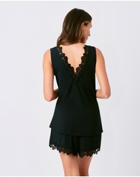 UNE PIECE - Lace Trim Modal Cami & Shorts Pyjama Set