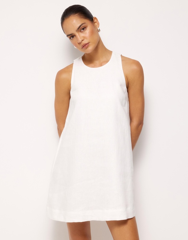 AERE - Lila Linen Shift Mini Dress