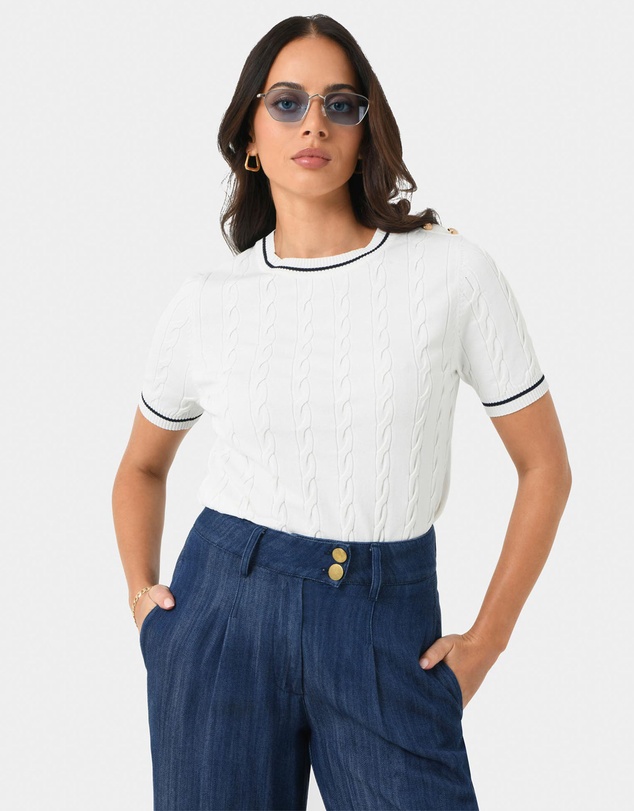 Forcast - Harvey Cable Knit Top