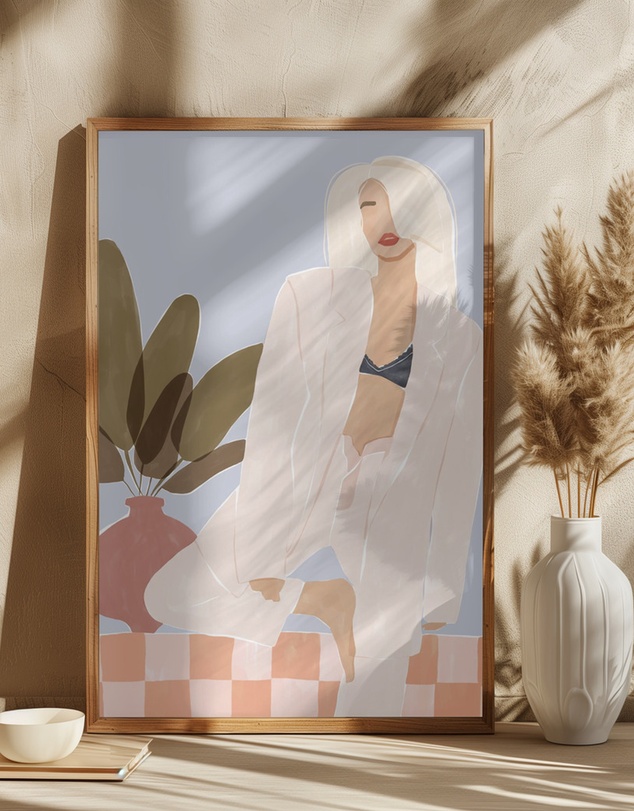 Olive et Oriel - Too Lazy To Yoga by Ivy Green Illustrations Art Print