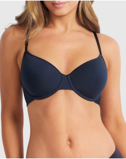 Fine Lines - Cotton Plunge Full Coverage Bra