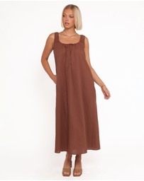 Petal & Pup - Bowman Maxi Dress - Chocolate Brown