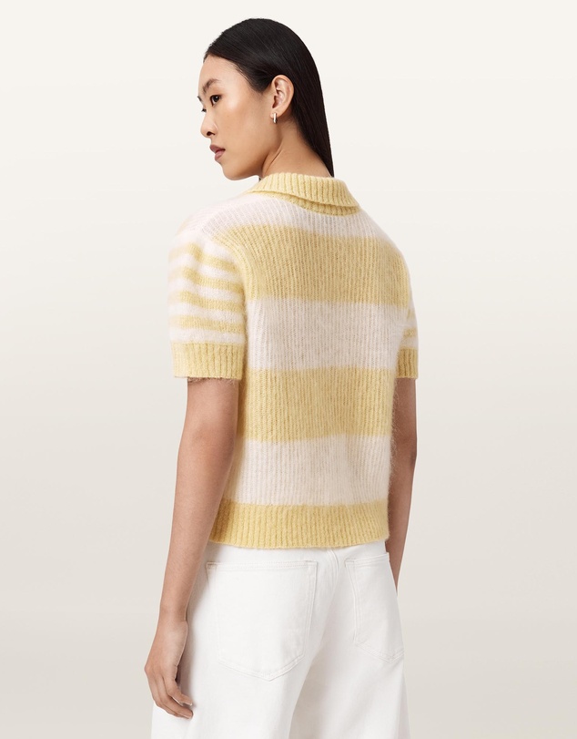 AllSaints - Clem Mohair-Merino Blend Polo Tee