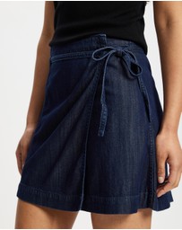 & Other Stories - Tie-Detail Denim Mini Skirt
