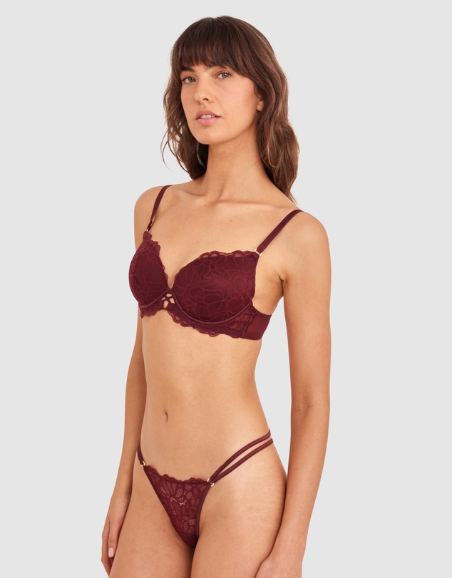Bras N Things - Daisy Lightly Lined Bra - Berry