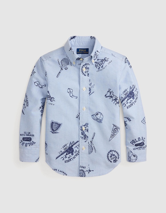 Polo Ralph Lauren - Cotton Oxford Graphic Shirt - ICONIC EXCLUSIVE - Kids