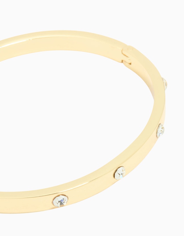 Lovisa - Gold Plated Diamante Hinge Bangle