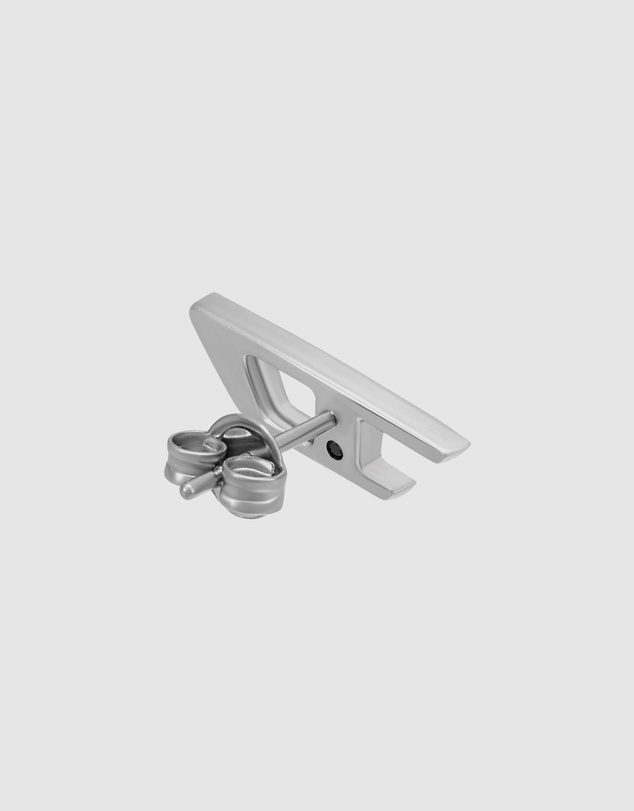 Diesel - D Logo Silver-Tone Earring