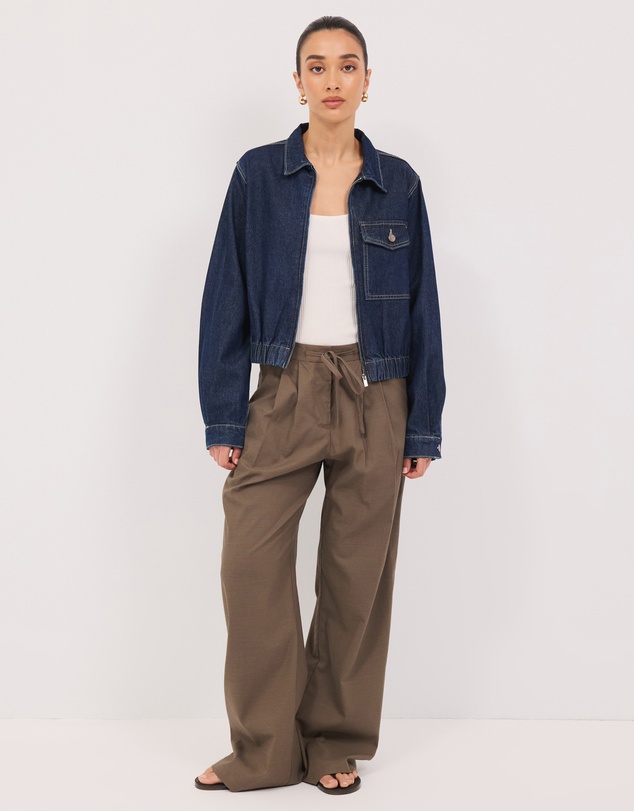 Calli - Mika Denim Bomber Jacket