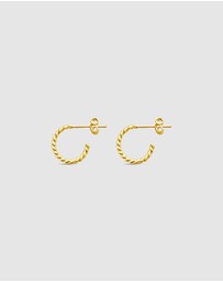 Ichu - Rope Twist Hoops Gold