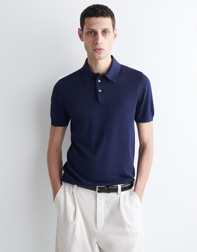 COS - Slim Knitted Silk Polo Shirt