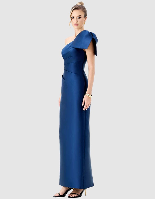 Bariano - Aramy One Shoulder Bow Gown