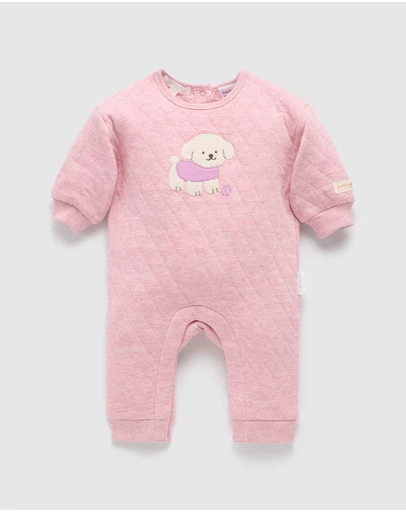 Purebaby - Quilted Track Growsuit-Kids-Babies