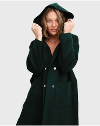 Belle & Bloom - Walk This Way Wool Blend Hooded Coat
