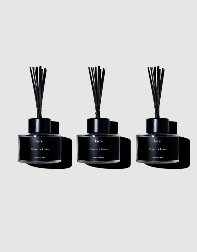 Kirri by Scent Australia Home - Country Linen Reed Diffuser Trio