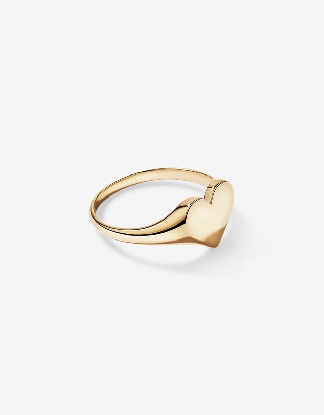 Michael Hill - Heart Signet Ring in 10kt Yellow Gold