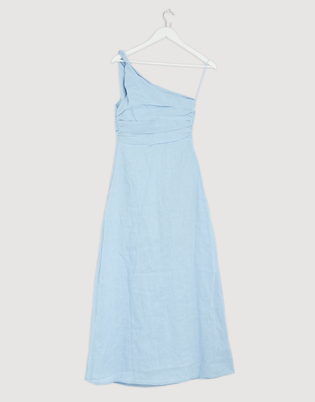 Revibe - Repaired AERE Lettie One Shoulder Maxi Dress - AU 8