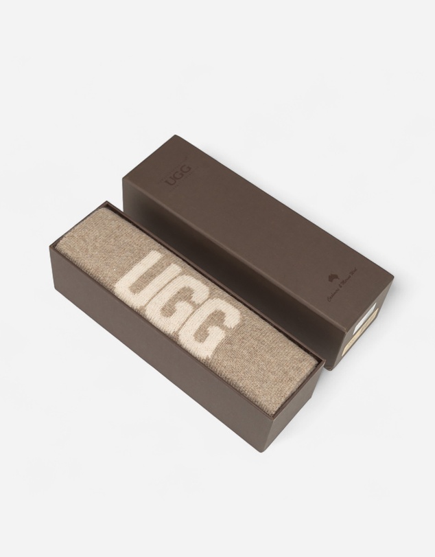 Ozwear Connection Uggs - Ugg Logo Cashmere Aus Wool Woven Scarf