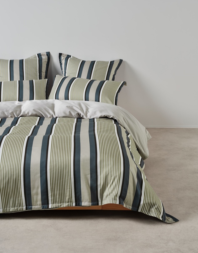Linen House - Nara Bamboo Cotton 400TC Stripe Quilt Cover Set