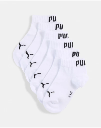 Puma - 3-Pack Plain Quarter Socks - Kids-Teens