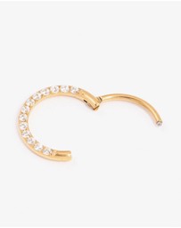 Lovisa - Gold Plated Titanium Cubic Zirconia Clicker Ring 8mm