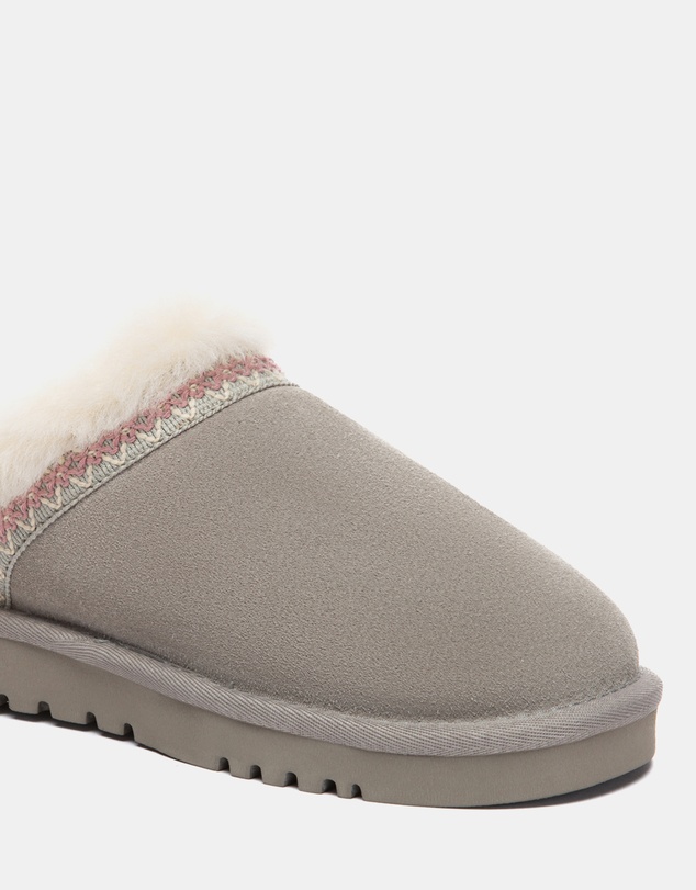 EVERAU - Australian Shepherd Ugg Liora Slipper Cow Suede Upper House Shoes