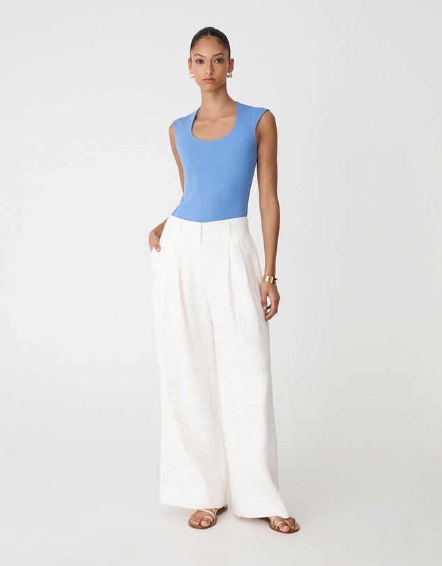 Forcast - Soho Rounded Square Neck Top