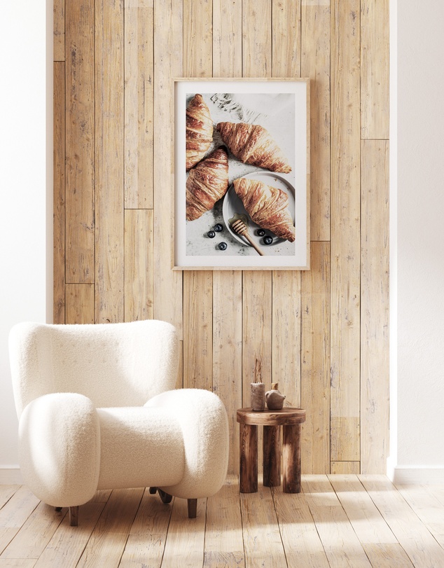 Olive et Oriel - Croissants in Paris Art Print