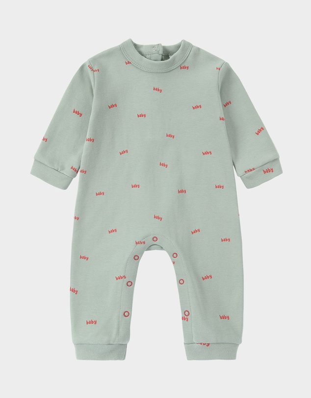 Susukoshi - Relaxed Fit Romper - Typo Baby. Sage