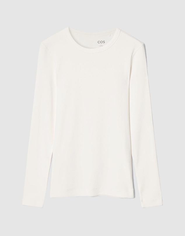 COS - Ribbed Jersey LS Top