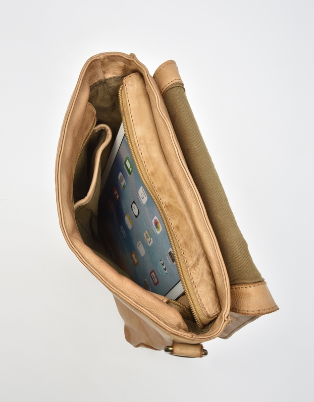 Cobb & Co - Bracewell Washed Leather Flap Over Crossbody