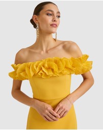 Romance by Honey and Beau - Trevia Frill Neckline Mini Dress