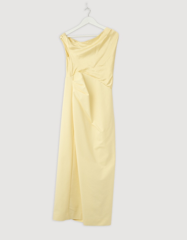 Revibe - Repaired Shona Joy Dillon Contrast Draped Maxi Dress - AU 12