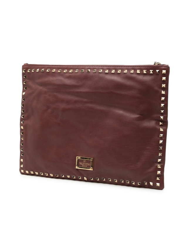 Pre-Loved by Azura Reborn - Pre-Loved Large Leather Rockstud Clutch