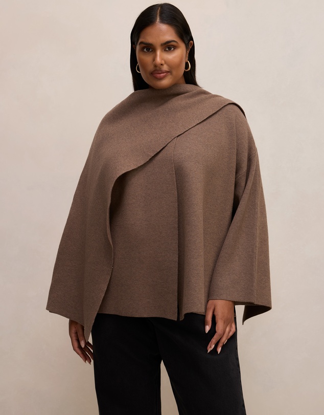 Forever New Curve - Tabitha Curve Knitted Cape