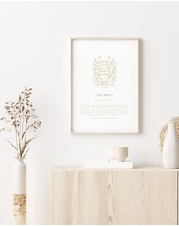 Olive et Oriel - Aquarius Celestial Zodiac Art Print A3