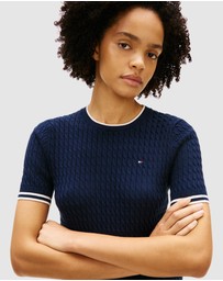 Tommy Hilfiger - Cable Knit Short Sleeve Jumper