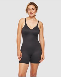 Cupid Fine Shapewear - Dress Rehearsal Mid-Thigh Low Back Shapewear Bodysuit