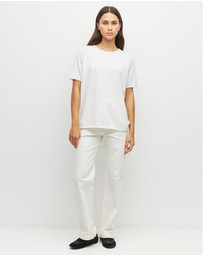 JH Lounge - JHL Crew T (Fine Cotton Cashmere) White