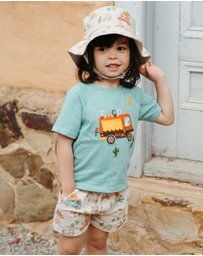 Purebaby - Pull on Printed Short -Kids-Babies