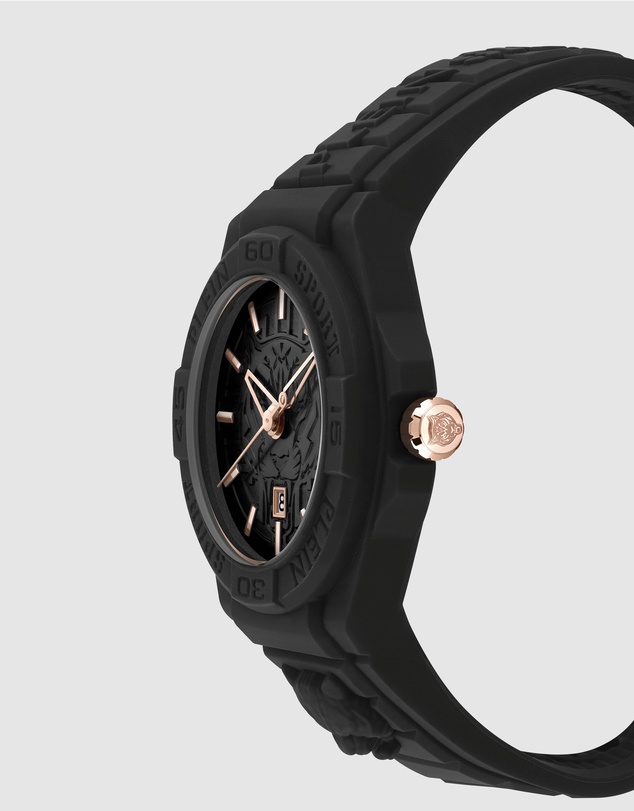 Plein Sport - PLEIN FEARLESS 46mm Black Dial and Black Silicone strap