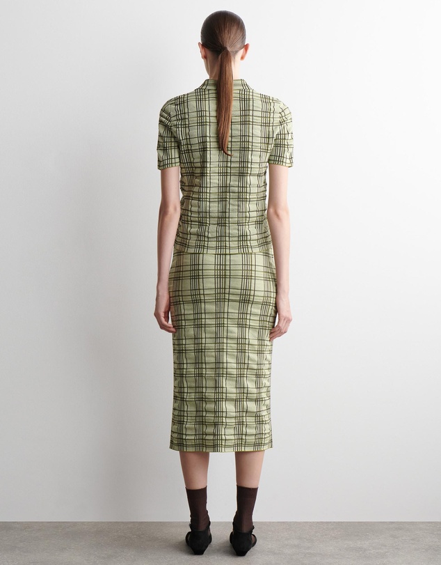 COS - Checked Cotton-Jacquard Midi Skirt