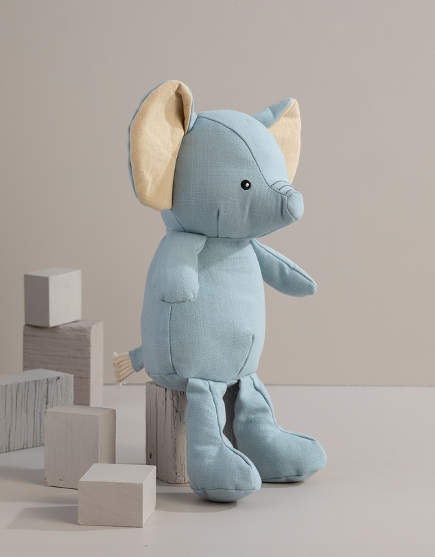 Living Textiles - Large Linen Animal - Eddie the Elephant