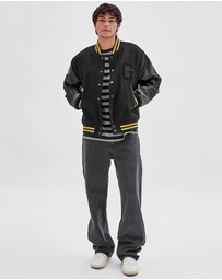GUESS Originals - GUESS Originals x Batman Black Letterman Jacket
