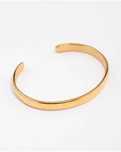 Lovisa - Waterproof Gold Plated Stainless Steel Classic Plain Wrist Cuff