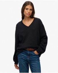 Superdry - Oversized V Neck Jumper