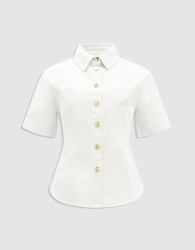 Aje Studio - Elsie Denim Belted Shirt