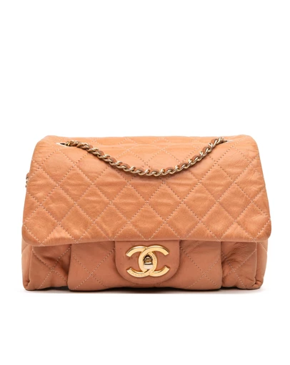 Pre-Loved by Azura Reborn - Pre-Loved Small Aged Calfskin Chic Quilt Flap