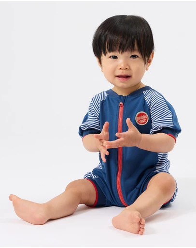 Goldie + Ace - Stripe Relaxed Romper - Babies