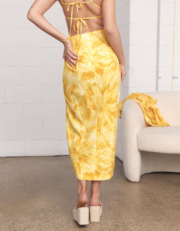 Dazie - Sunset Boulevard Twist Midi Skirt